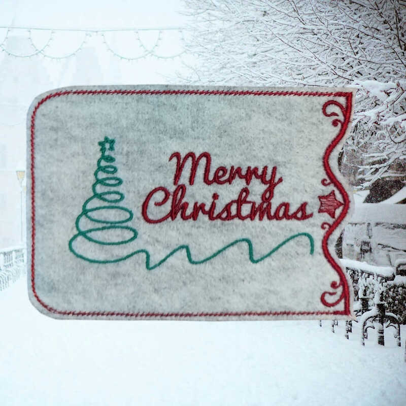 Stickdatei - Merry Christmas - Weihnachten