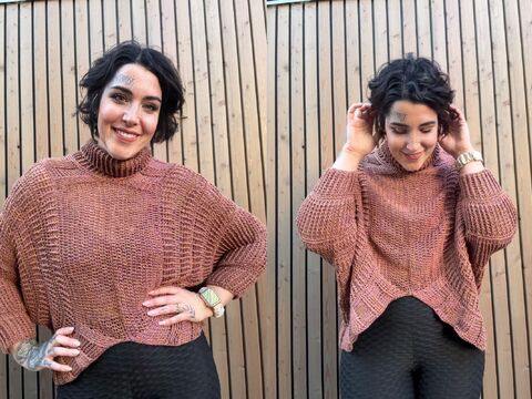 Häkelanleitung Rollkragenpulli "GLAMOUR GIRL"