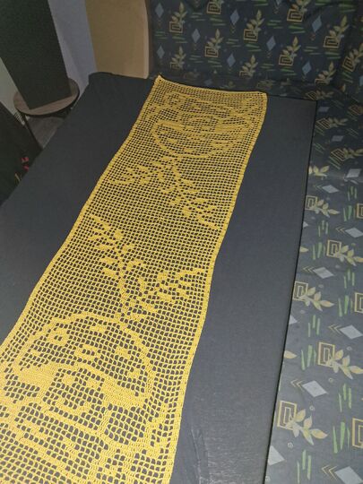 Anleitung Tischläufer kleiner Pilz häkeln