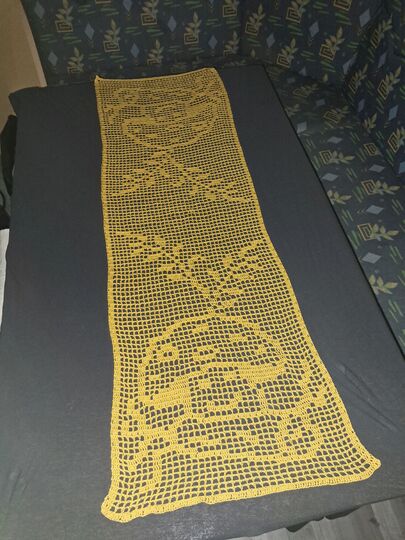 Anleitung Tischläufer kleiner Pilz häkeln