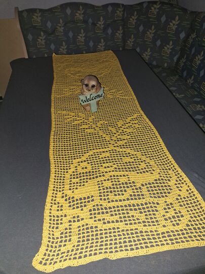 Anleitung Tischläufer kleiner Pilz häkeln