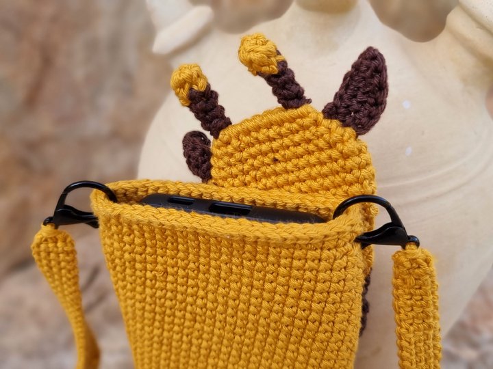 T30 Häkelanleitung für kleine Handytasche „Giraffe“