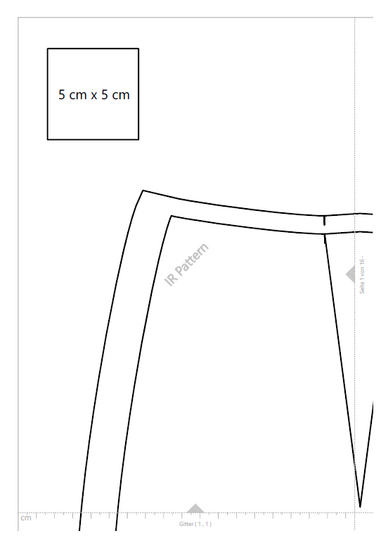 PDF Schnittmuster und Nähanleitung. Gerader Rock Größen 36-54