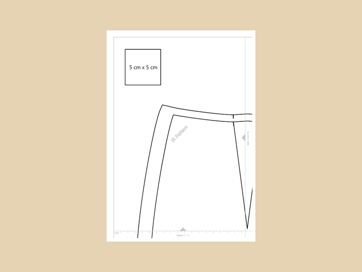 PDF Schnittmuster und Nähanleitung. Gerader Rock Größen 36-54