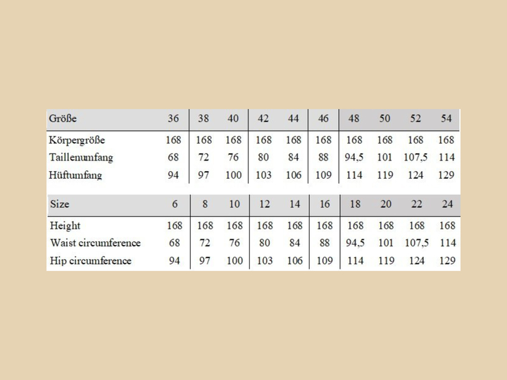 PDF Schnittmuster und Nähanleitung. Gerader Rock Größen 36-54