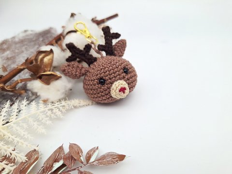 Rentier Schlüsselanhänger - Häkelanleitung, deutsch