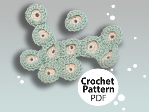 Crochet pattern for coral Micromussa