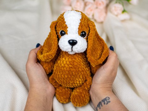 Cute Amigurumi Dog "Toffee" Crochet Pattern – Plush Puppy PDF Tutorial