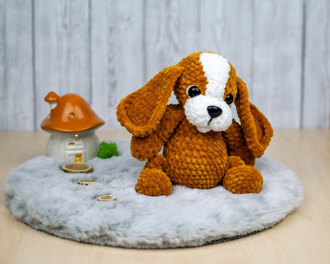 Cute Amigurumi Dog "Toffee" Crochet Pattern – Plush Puppy PDF Tutorial
