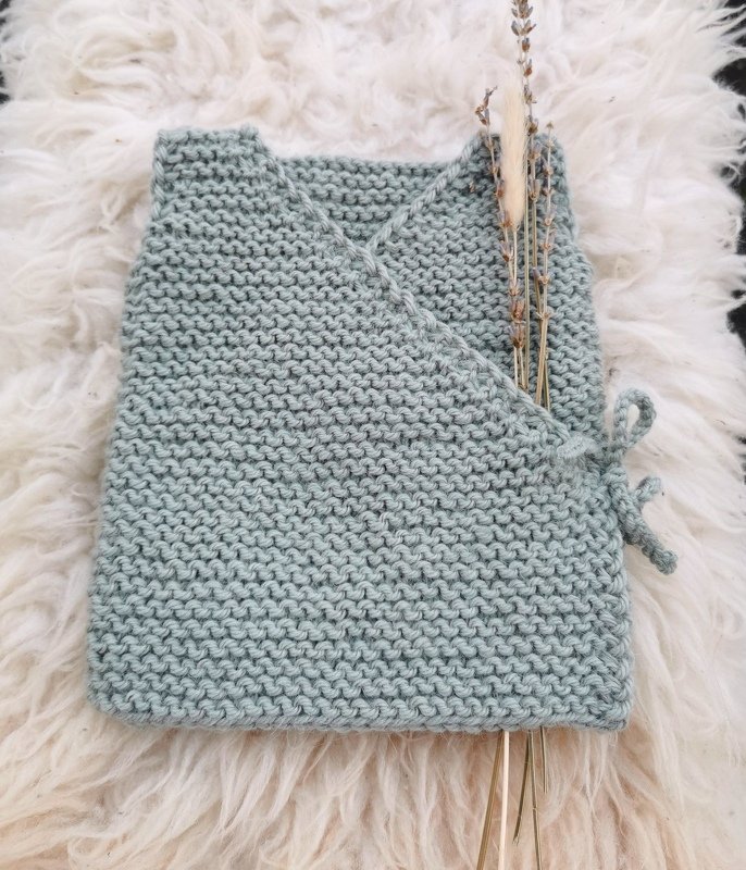 easy baby vest pattern | wrap over baby vest knitting pattern | aran