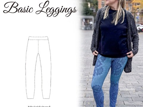 Sannys Basic Leggings - Größe 32-64 - E-Book und Nähanleitung