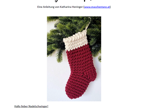 Anleitung Weihnachtsstrumpf häkeln