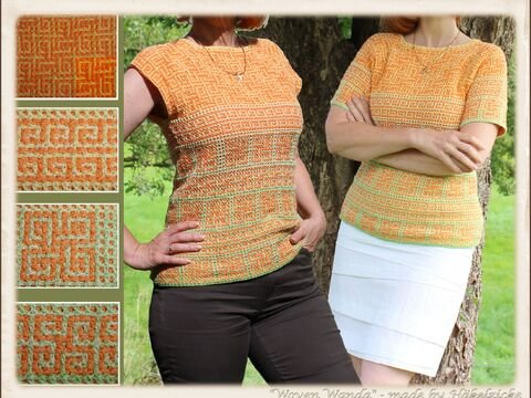 Häkelpullover "Woven Wanda" RVO im Interlocking, alle Größen