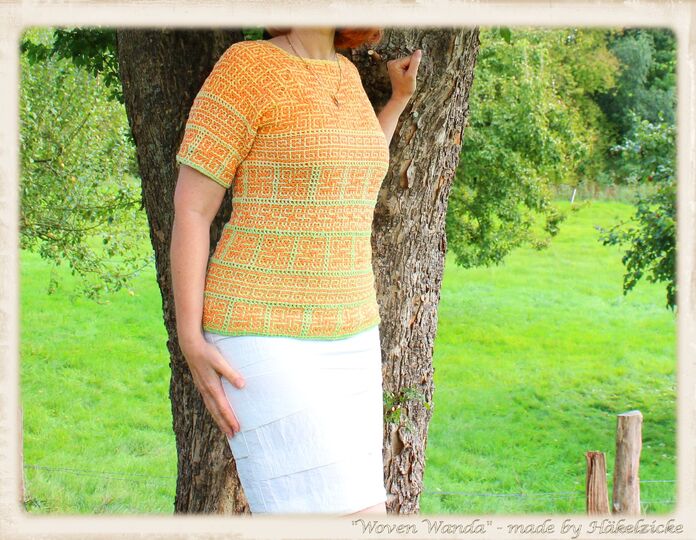 Häkelpullover "Woven Wanda" RVO im Interlocking, alle Größen