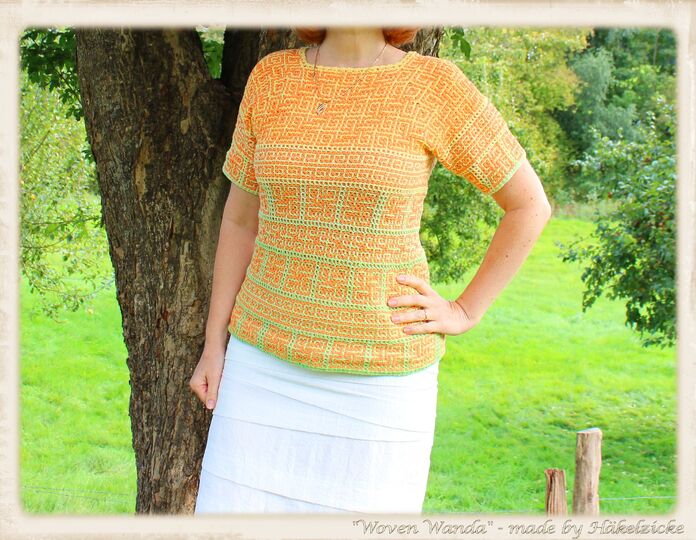 Häkelpullover "Woven Wanda" RVO im Interlocking, alle Größen
