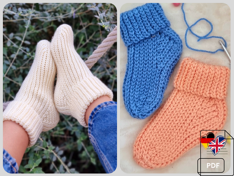 Crochet Socks – Set of 2 Patterns (Adult & Child) EN/DE