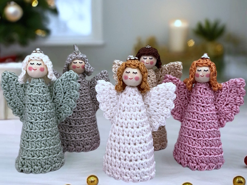 Crochet Pattern Christmas Angel "Linda" – Ornament & Festive Holiday Decor