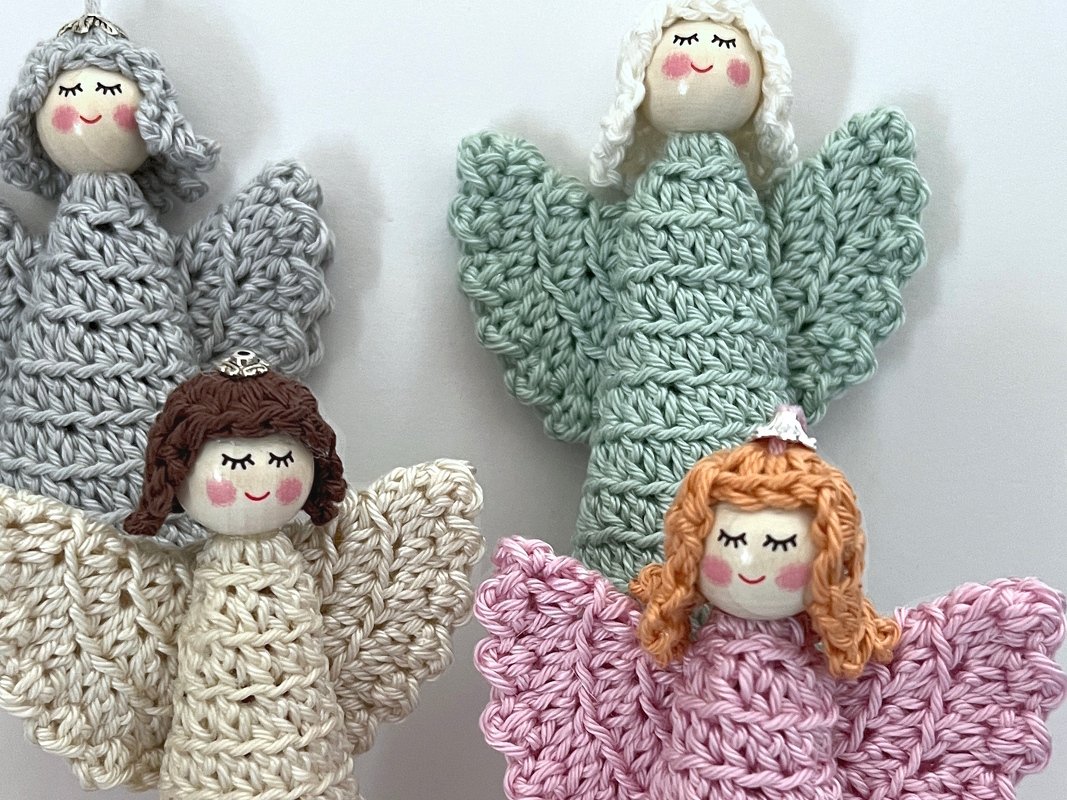 Häkelanleitung Engel Weihnachtsdeko, Weihnachtsengel Anhänger od. Dekofigur