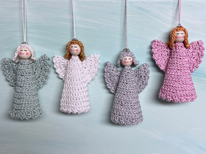 Häkelanleitung Engel Weihnachtsdeko, Weihnachtsengel Anhänger od. Dekofigur