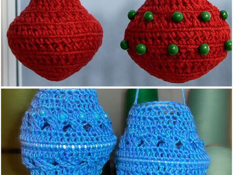 Kombi: Dekokugel und Dekozapfen häkeln