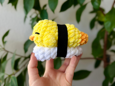 No-Sew Chubby Sushi Duck – Crochet Pattern / No Sewing