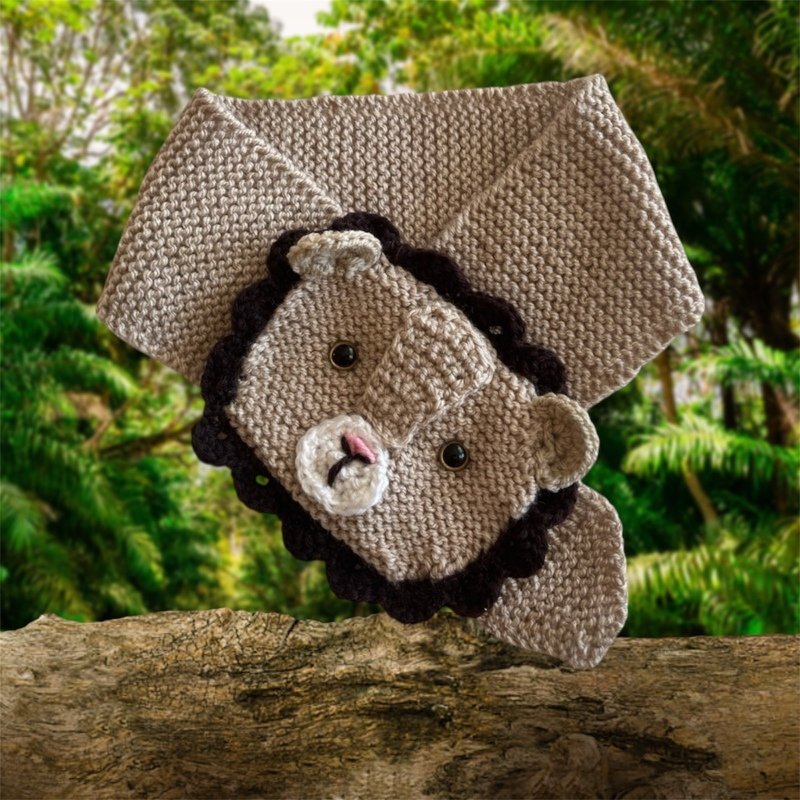 Strickanleitung Schal Löwe für Babys und Kinder bis zu 2 Jahren