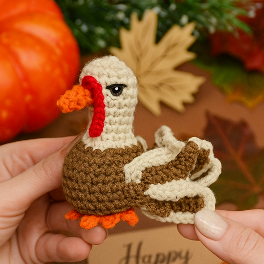 Crochet Turkey Amigurumi Pattern PDF: Thanksgiving Crochet Pattern