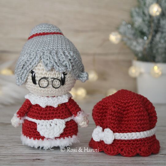 4x Häkelanleitung SET Weihnachten - Mr & Mrs Claus, Wichtel & Lebkuchenmann