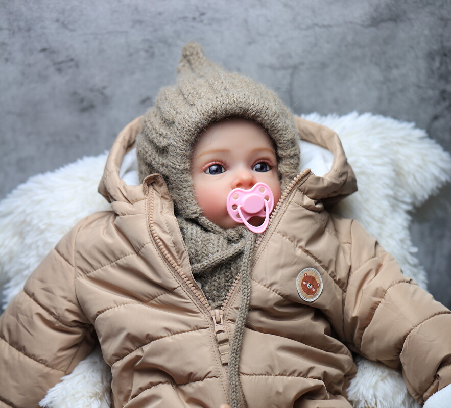 Balaclava Mütze/ Schalmütze in ”Alpaca” Querrippen und Längsrippen No 009 - Bild 16