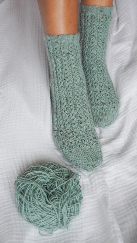 Socken stricken mit Kaffeebohnenmuster und Videoanleitung - Bild 10