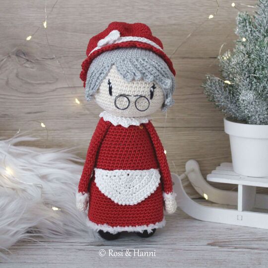 4x Häkelanleitung SET Weihnachten - Mr & Mrs Claus, Elf & Lebkuchenmann