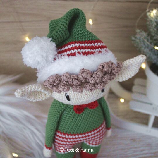 4x Häkelanleitung SET Weihnachten - Mr & Mrs Claus, Elf & Lebkuchenmann