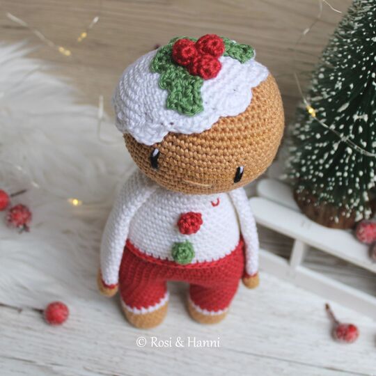 4x Häkelanleitung SET Weihnachten - Mr & Mrs Claus, Elf & Lebkuchenmann