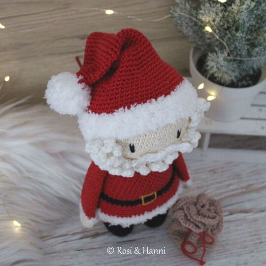 4x Häkelanleitung SET Weihnachten - Mr & Mrs Claus, Elf & Lebkuchenmann