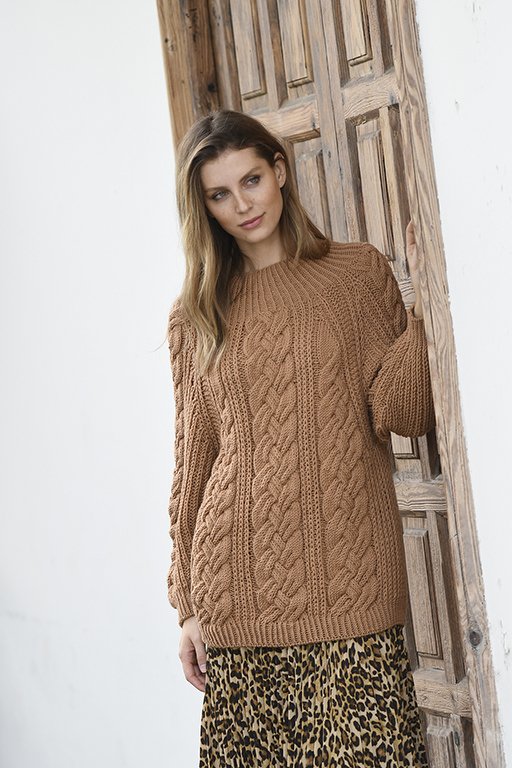 Strickanleitung Raglanpullover mit Zöpfen (9601287_23) - Bild 2