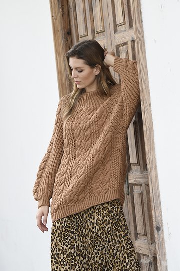 Strickanleitung Raglanpullover mit Zöpfen (9601287_23)