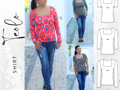 Ebook Shirt TEOLO Gr. 32-56 PDF Schnittmuster