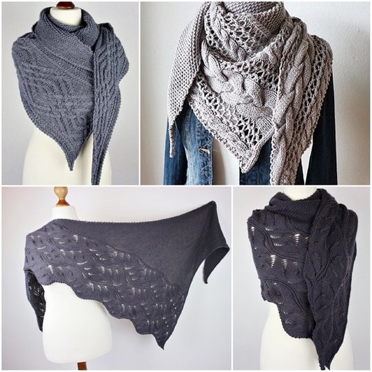 Knitting Pattern Bundle Cozy Winter • Wölkchen • Harmony | 3 Shawls PDF