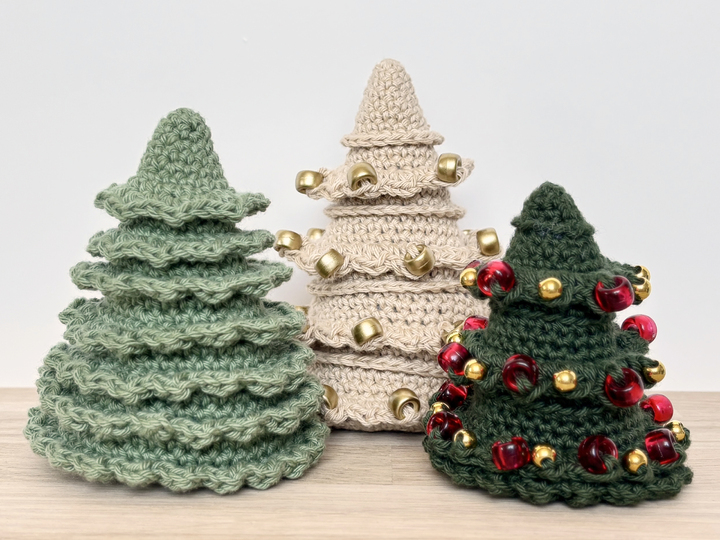 Set Weihnachtsbäume, Granny Square Tannenbaum, Weihnachtsbaum Tischdeko