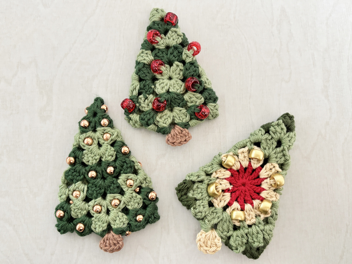 Set Weihnachtsbäume, Granny Square Tannenbaum, Weihnachtsbaum Tischdeko