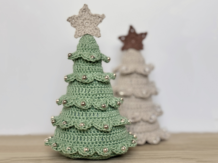 Set Weihnachtsbäume, Granny Square Tannenbaum, Weihnachtsbaum Tischdeko