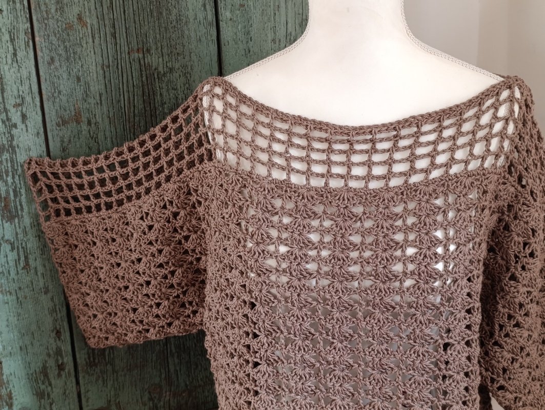 Poncho-Pulli - einfach in zwei Teilen gehäkelt hüpft schnell von der Nadel - Bild 3