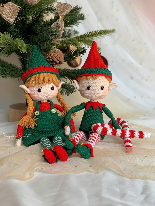Elfie and Elfa the ELF doll - Christmas doll crochet pattern - Image 8