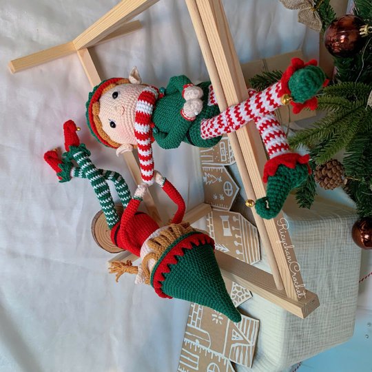 Elfie and Elfa the ELF doll - Christmas doll crochet pattern
