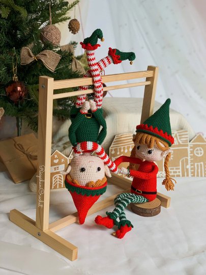 Elfie and Elfa the ELF doll - Christmas doll crochet pattern