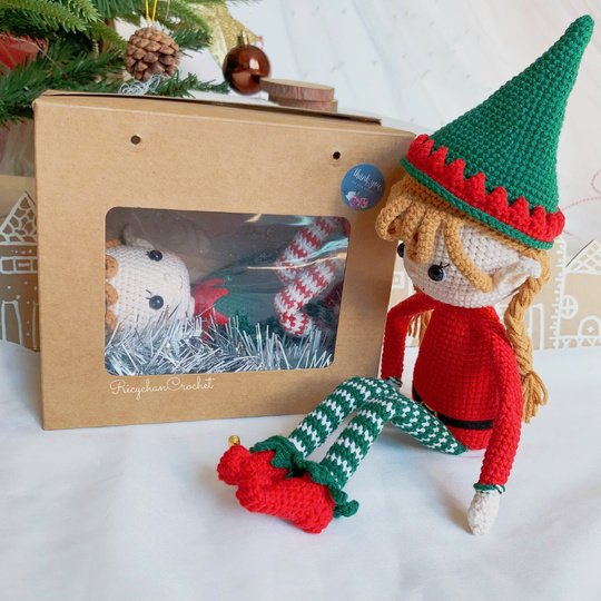 Elfie and Elfa the ELF doll - Christmas doll crochet pattern
