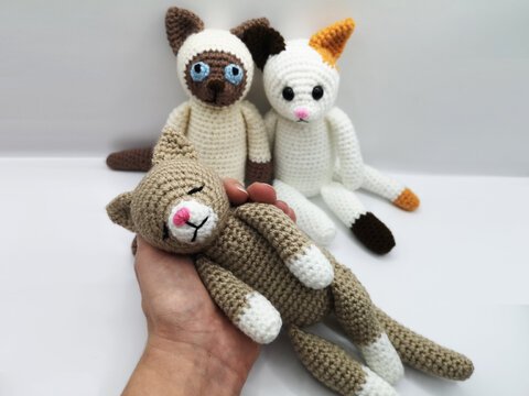 Katzen-Trio Häkelanleitung von NiggyArts