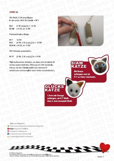 Cat-Trio crochet pattern by NiggyArts