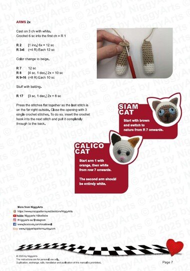 Cat-Trio crochet pattern by NiggyArts