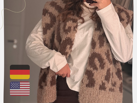 Vest LEO Teddy - knitting pattern | sizes XS-XXL | German & English